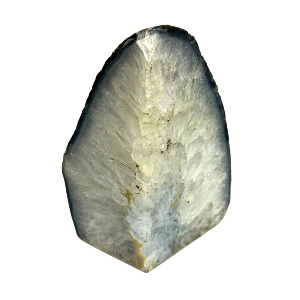 Agate Quartz Crystal Geode Polished Mineral Specimen Display 5.25” 2.2 lbs